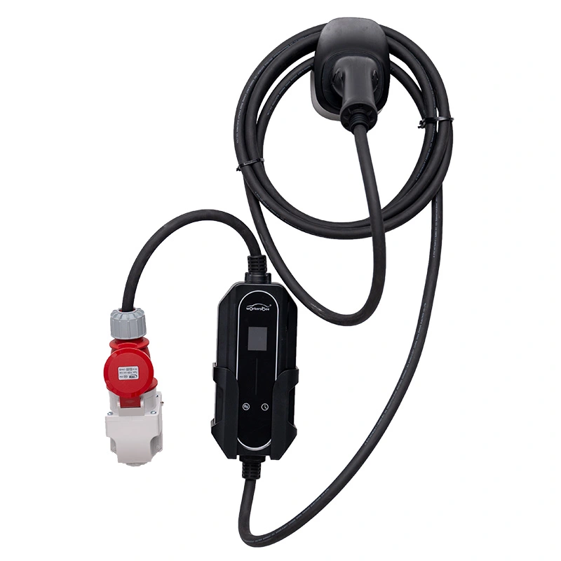 7kW Portable AC EV Charger with Acrylic Housing for Home and Outdoor Charging